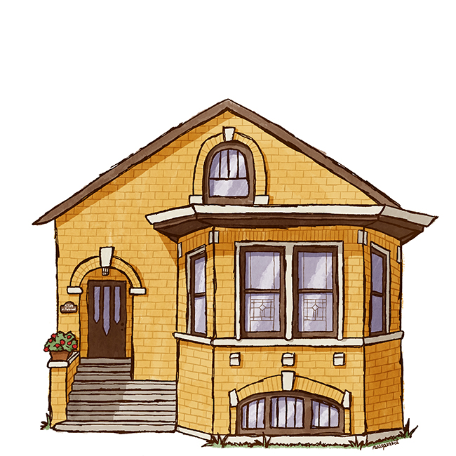 yellow bungalow